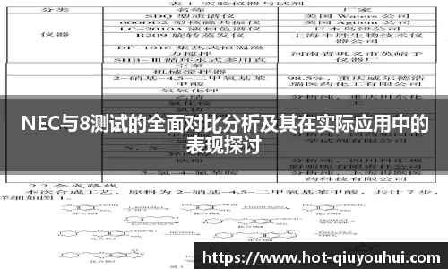 NEC与8测试的全面对比分析及其在实际应用中的表现探讨